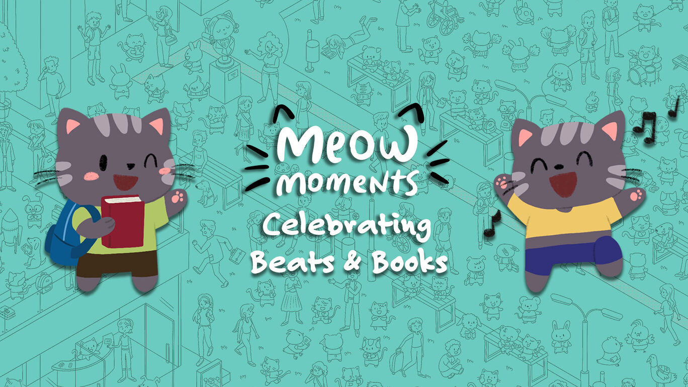 Meow Moments: Celebrating Beats & Books (ニャーモーメント: ビートとブックで祝おう)