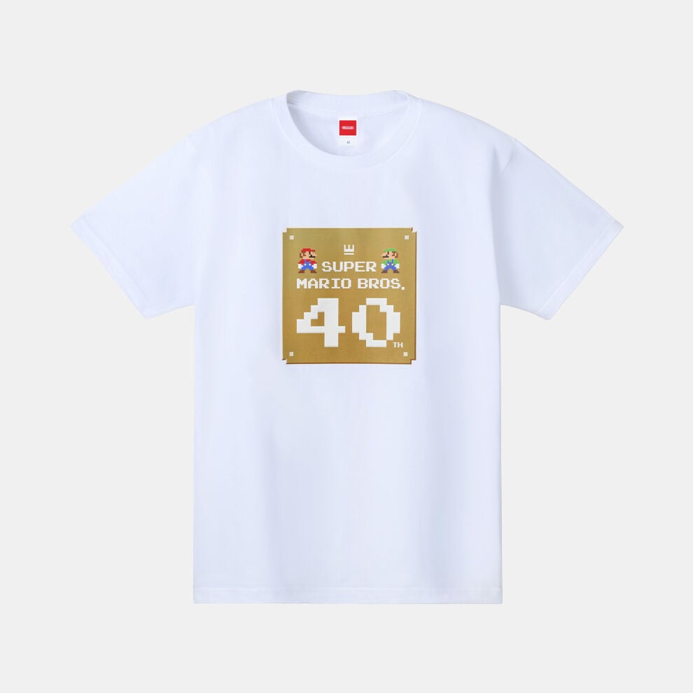 Tシャツ 白 Super Mario Bros. 40th【Nintendo TOKYO取り扱い商品