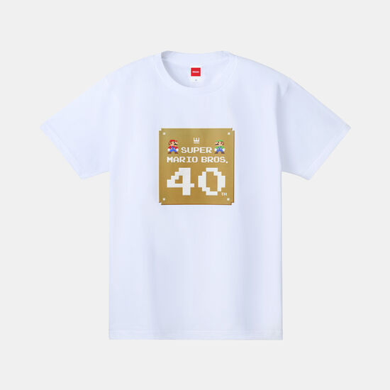 Tシャツ 白 Super Mario Bros. 40th【Nintendo TOKYO取り扱い商品】