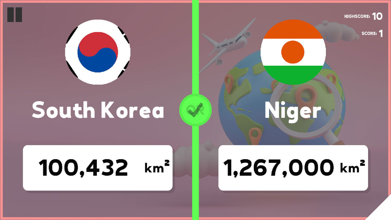 Which Country Is Larger?