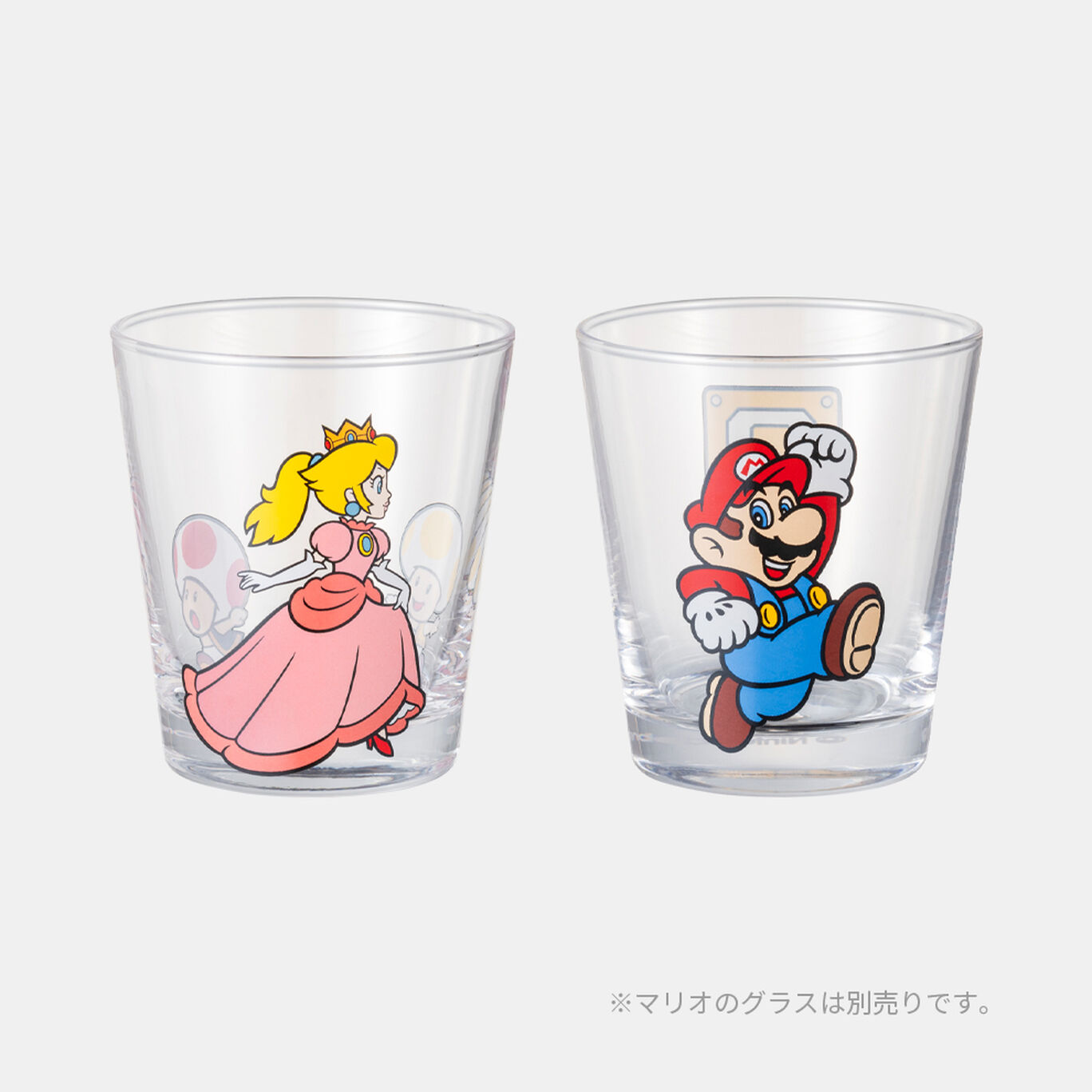 グラス スーパーマリオ ピーチ【Nintendo TOKYO取り扱い商品】