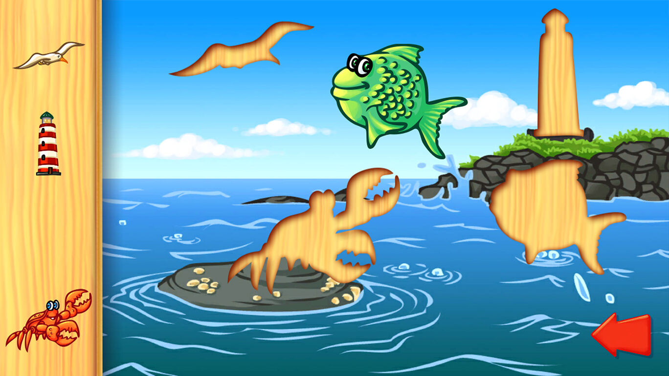 Ocean Animals Puzzle - 子供と幼児のための動物パズルを使った就学前の海洋動物パズル教育学習ゲーム