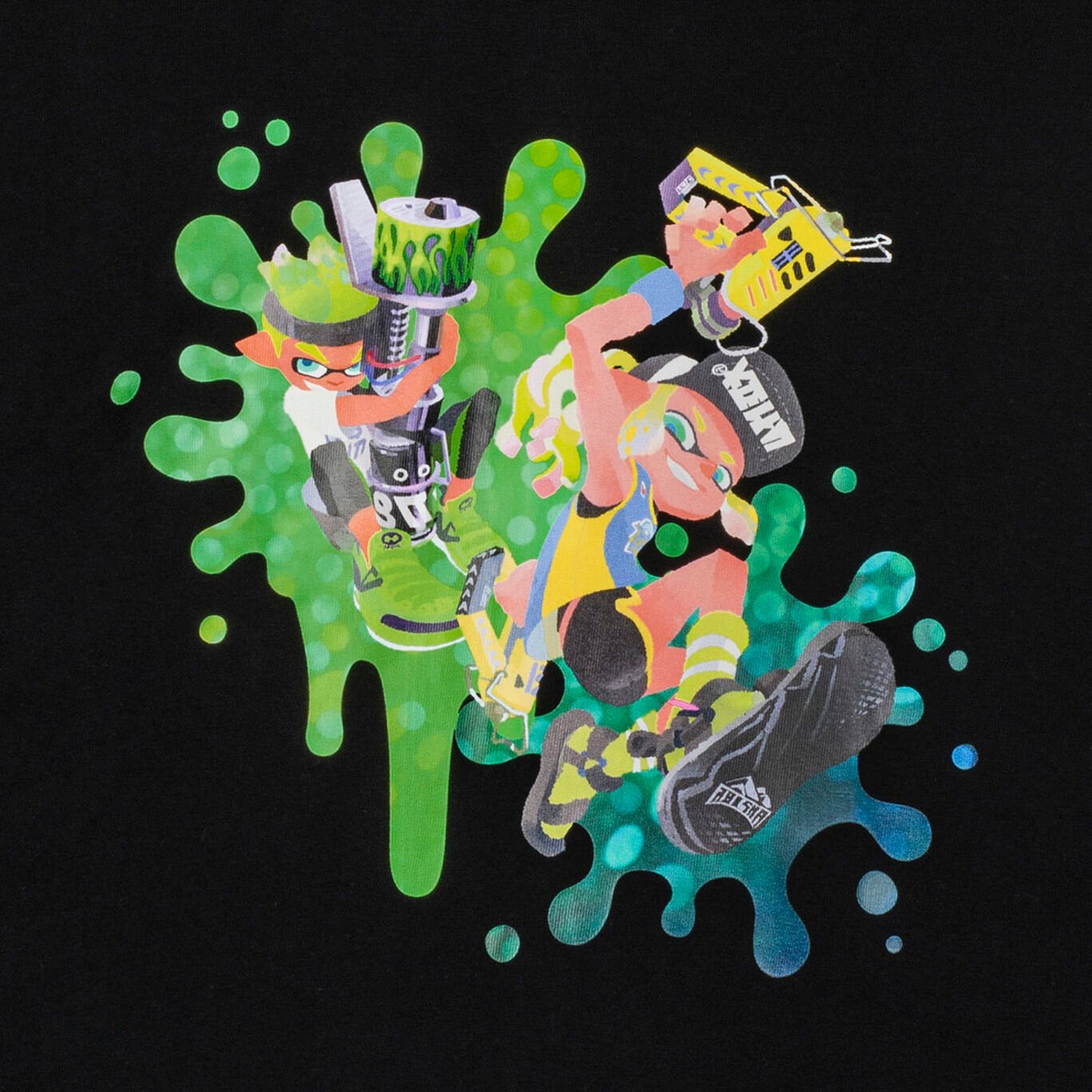 Tシャツ黒 S SQUID or OCTO Splatoon【Nintendo TOKYO取り扱い商品】