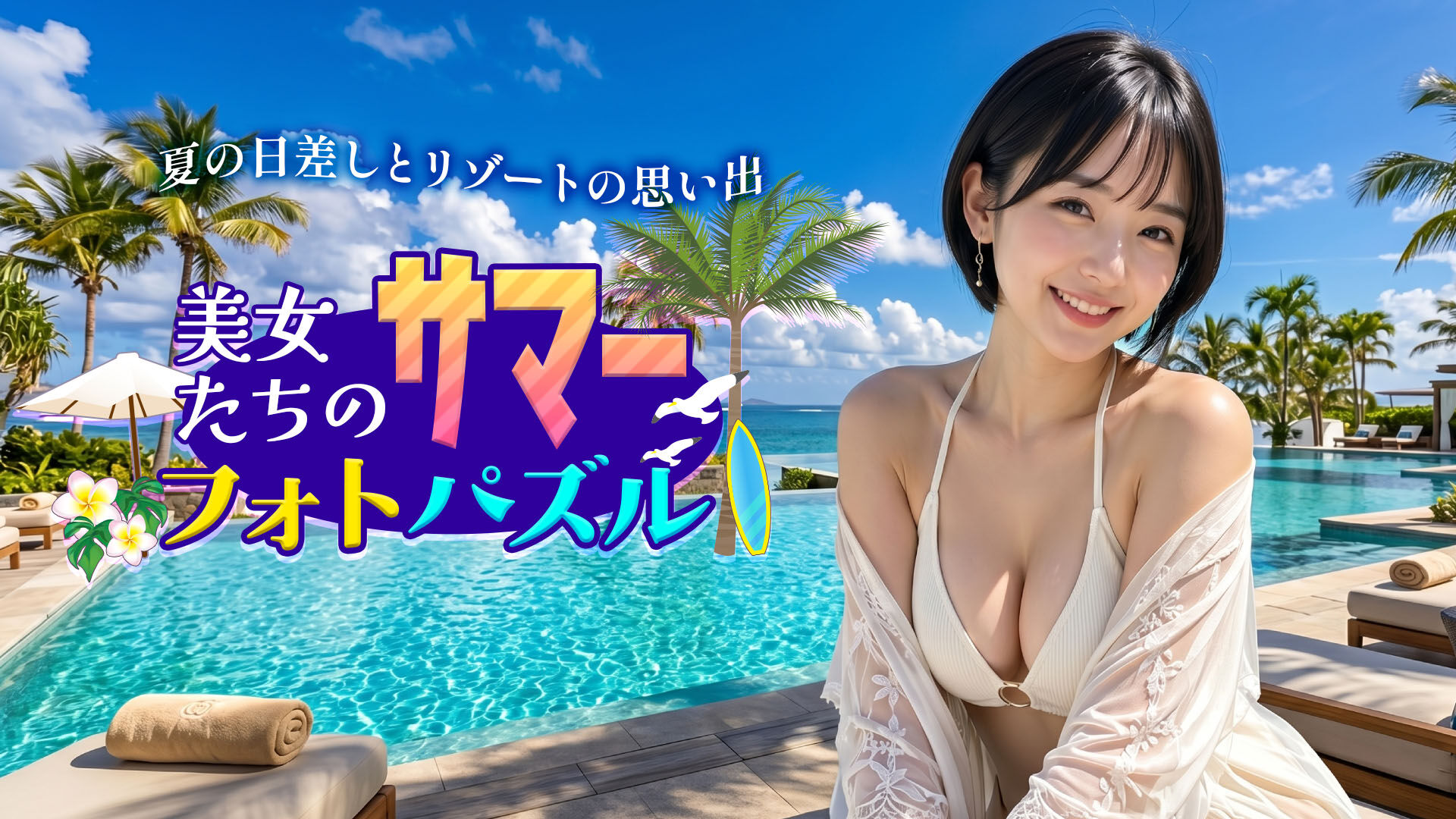 美女たちのサマーフォトパズル 〜夏の日差しとリゾートの思い出〜