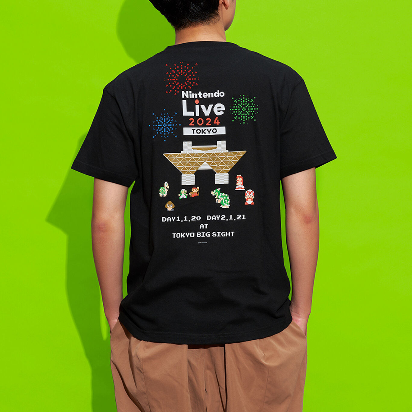 Nintendo Live 2024 TOKYO Tシャツ　8-bit マリオ　S