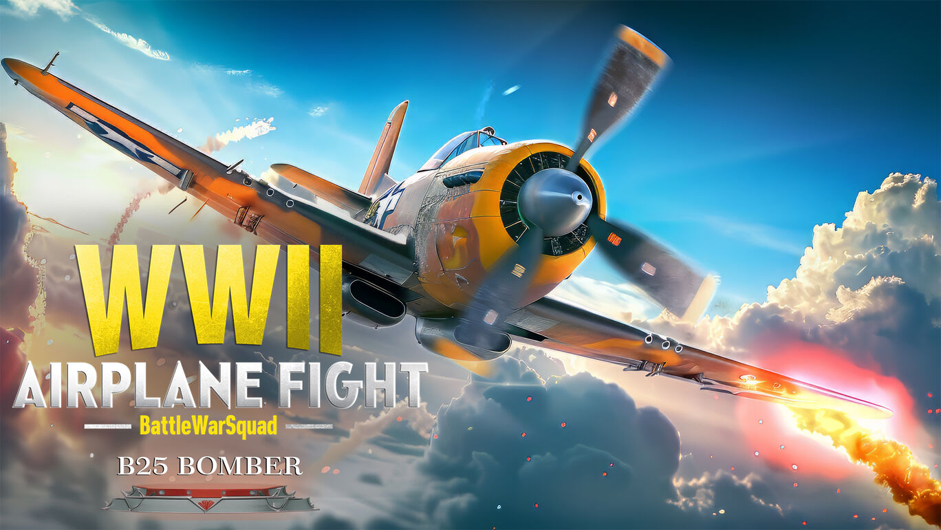 WWII AIRPLANE FIGHT – Battle War Squad: B25 Bomber