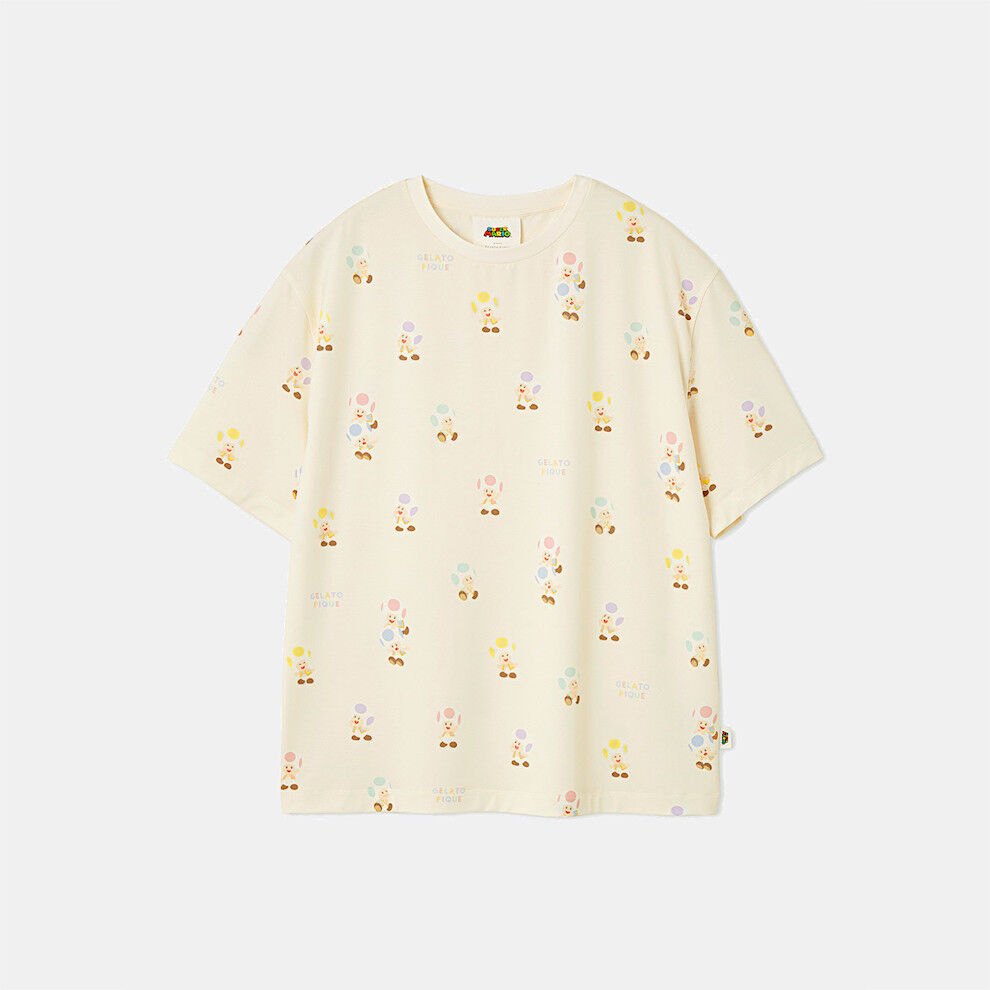 スーパーマリオ】【メンズ】 キノピオ＆ヨッシーTシャツ CRM【 SUPER