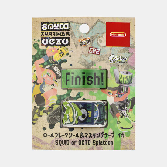 ロールフレークシール＆マスキングテープ イカ SQUID or OCTO Splatoon【Nintendo TOKYO取り扱い商品】