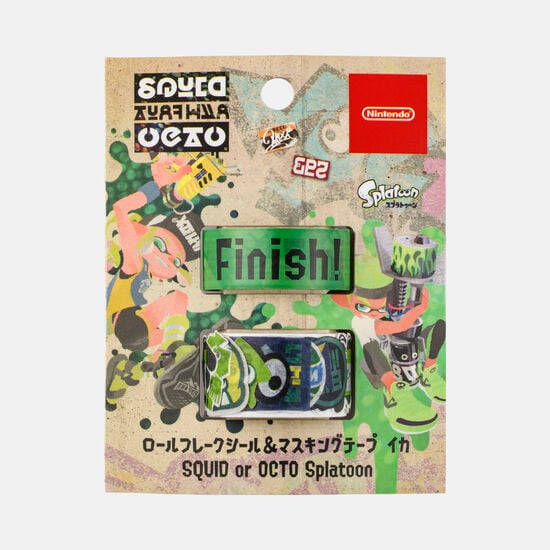 ロールフレークシール＆マスキングテープ イカ SQUID or OCTO Splatoon【Nintendo TOKYO/OSAKA取り扱い商品】