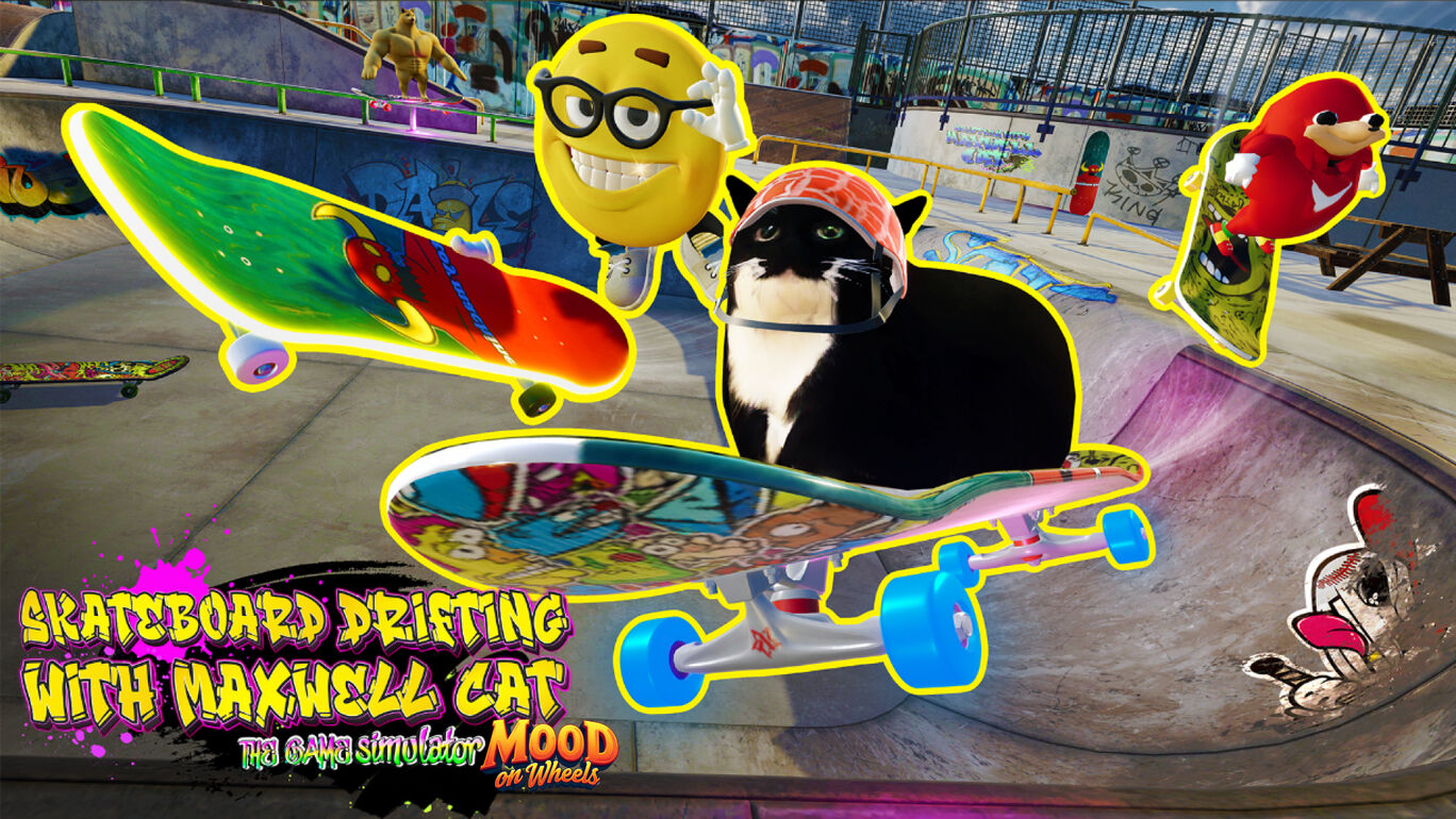 Skateboard Drifting with Maxwell Cat: The Game Simulator – Mood on Wheels