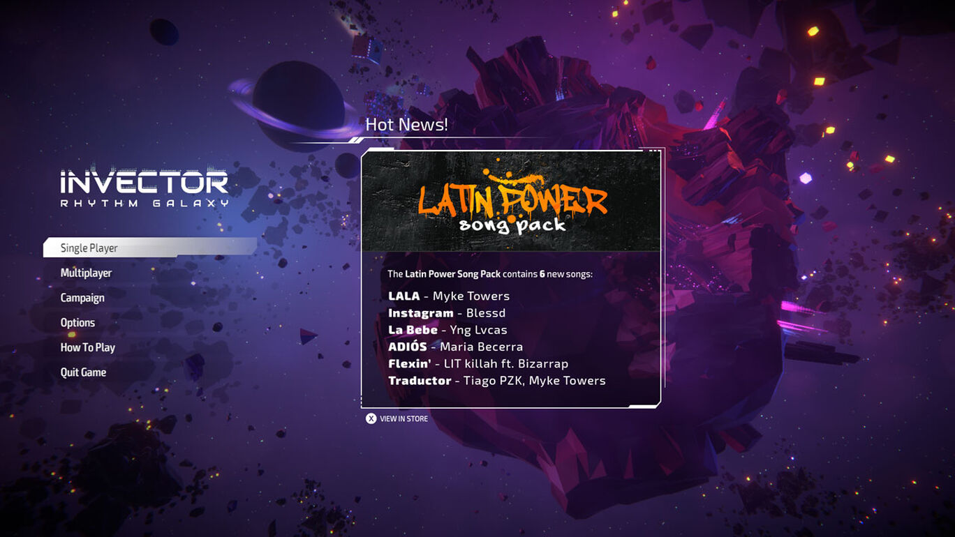 Invector: Rhythm Galaxy - Latin Power Song Pack