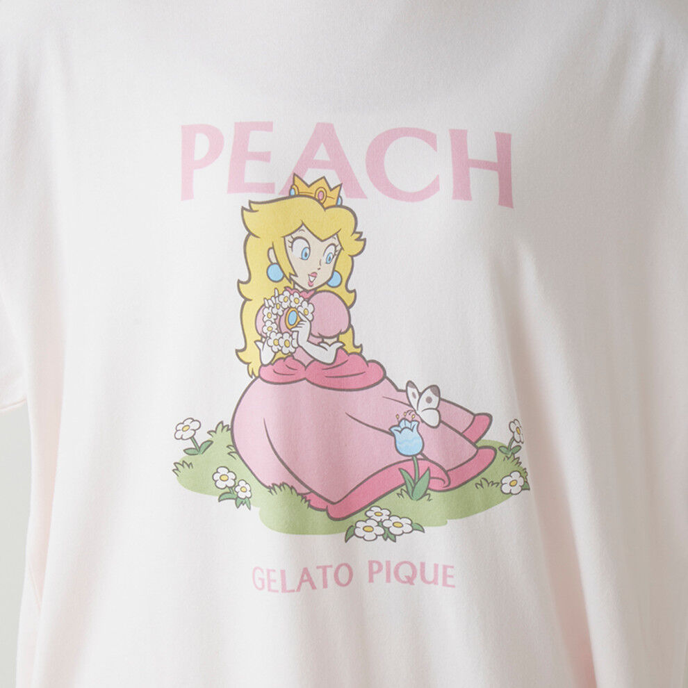 ピーチコレクション】プリントTシャツ PNK【SUPER MARIO meets