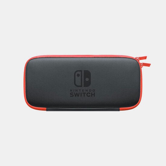 Nintendo Switchキャリングケース ネオンレッド（画面保護シート付き）