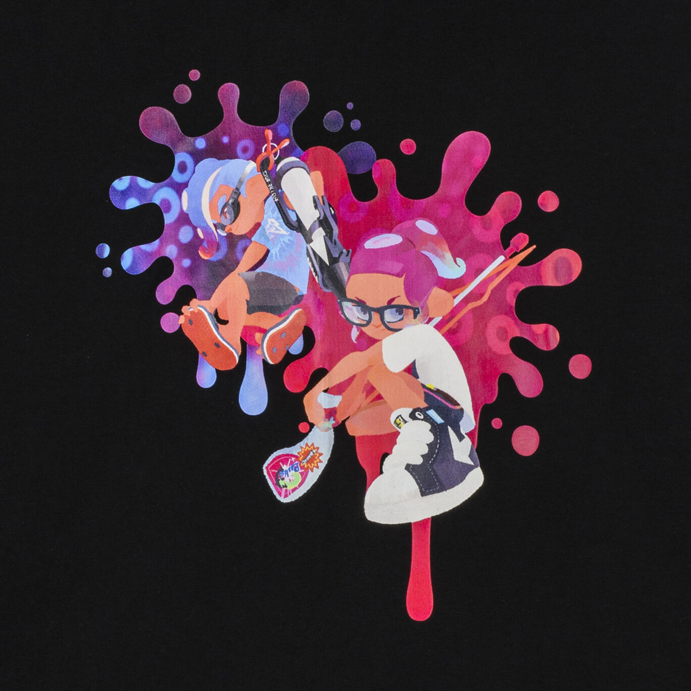 Tシャツ黒 M SQUID or OCTO Splatoon【Nintendo TOKYO取り扱い商品】