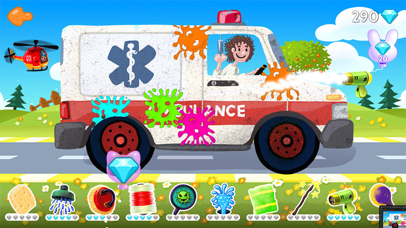 Funny Car Wash - 子供と幼児のためのトラックと車のゲームアクションRPG洗車ガレージ