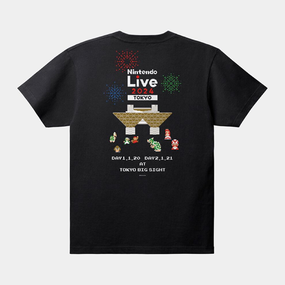 Nintendo Live 2024 TOKYO Tシャツ 8-bit マリオ | My Nintendo Store ...