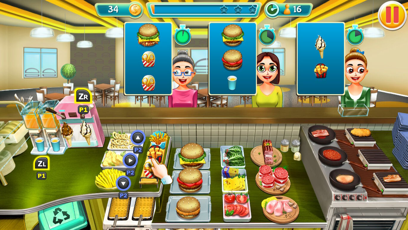 クッキング・タイクーン 3ゲームパック - Burger Chef Tycoon Multiplayer Mode