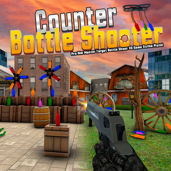 Counter Bottle Shooter-Pro Aim Master Target Bottle Shoot 3D Game Strike Pistol
