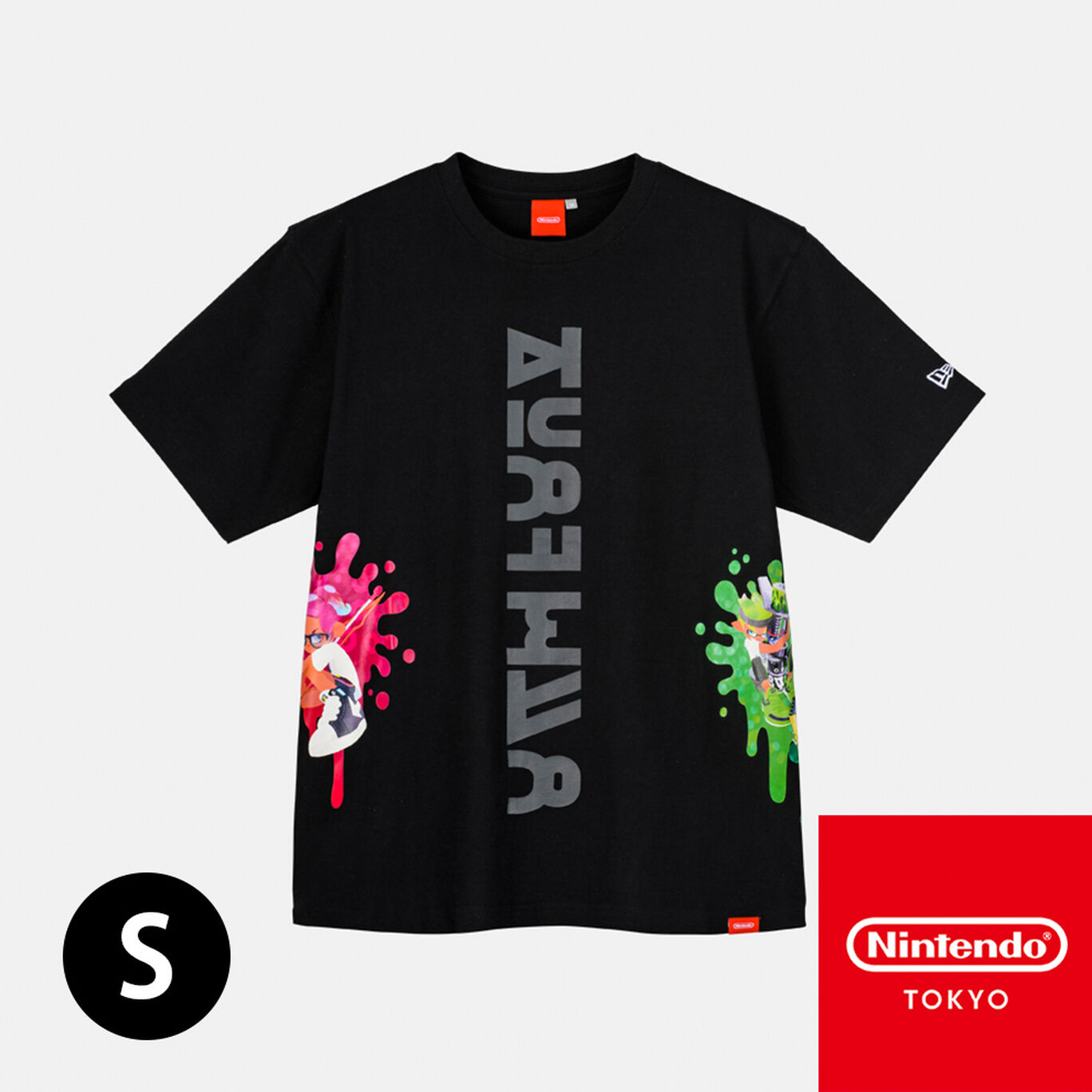 Tシャツ黒 S SQUID or OCTO Splatoon【Nintendo TOKYO/OSAKA取り扱い商品】