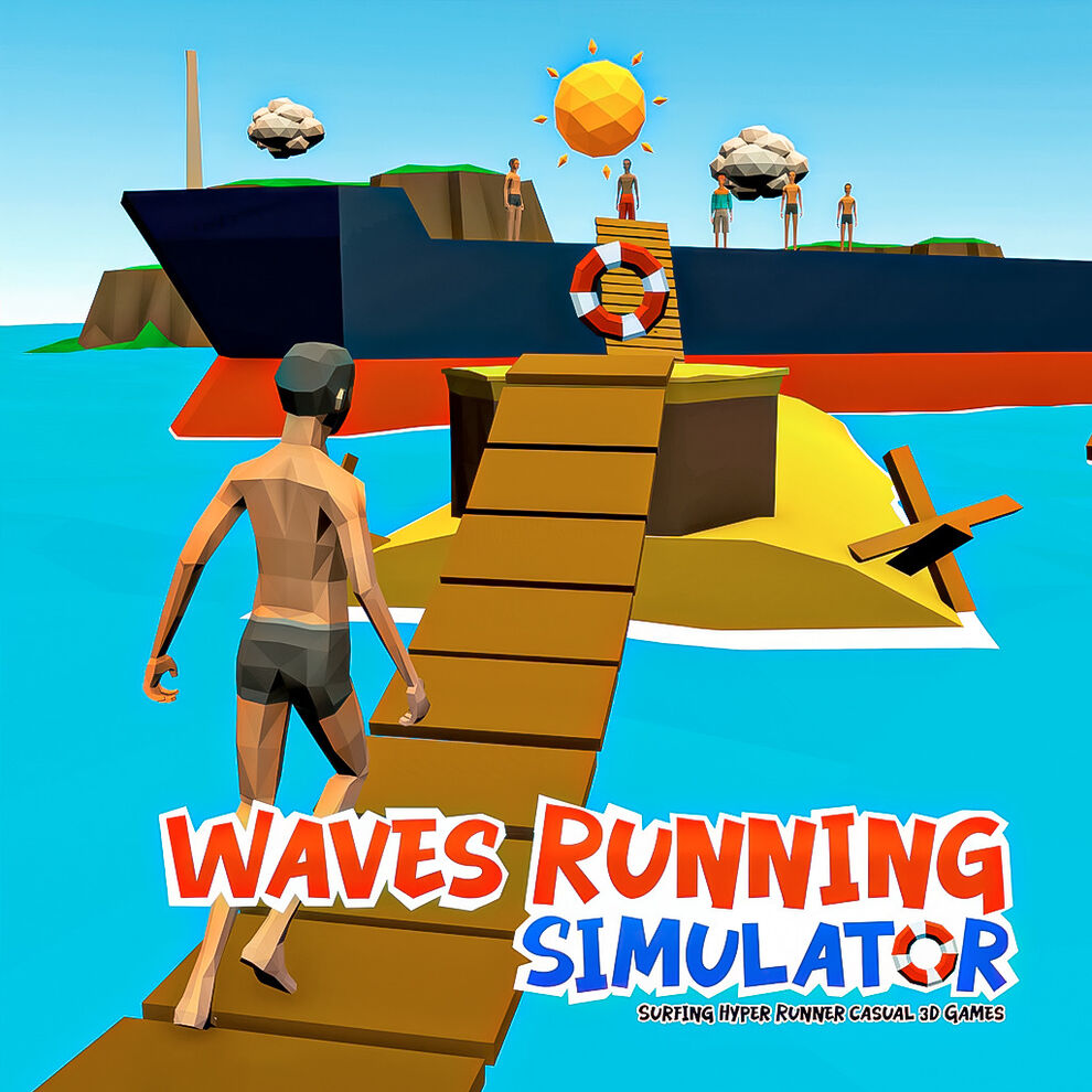 Waves Running Simulator - Surfing Hyper Runner Casual 3D Games