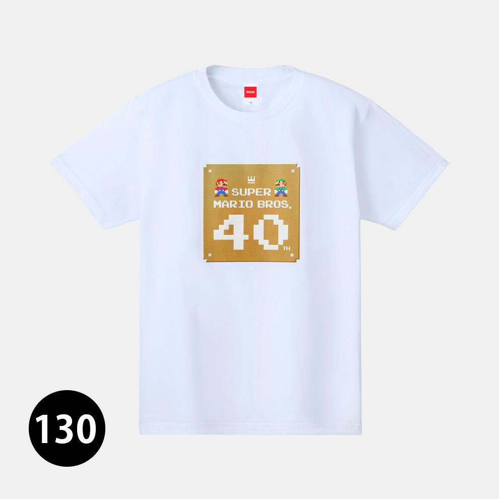 Tシャツ 白 Super Mario Bros. 40th【Nintendo TOKYO取り扱い商品