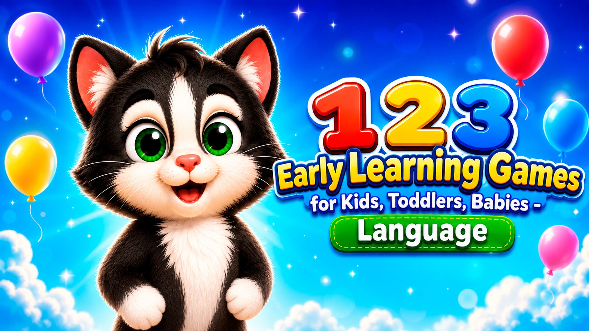 123 Early Learning Games for Kids, Toddlers, Babies - Language