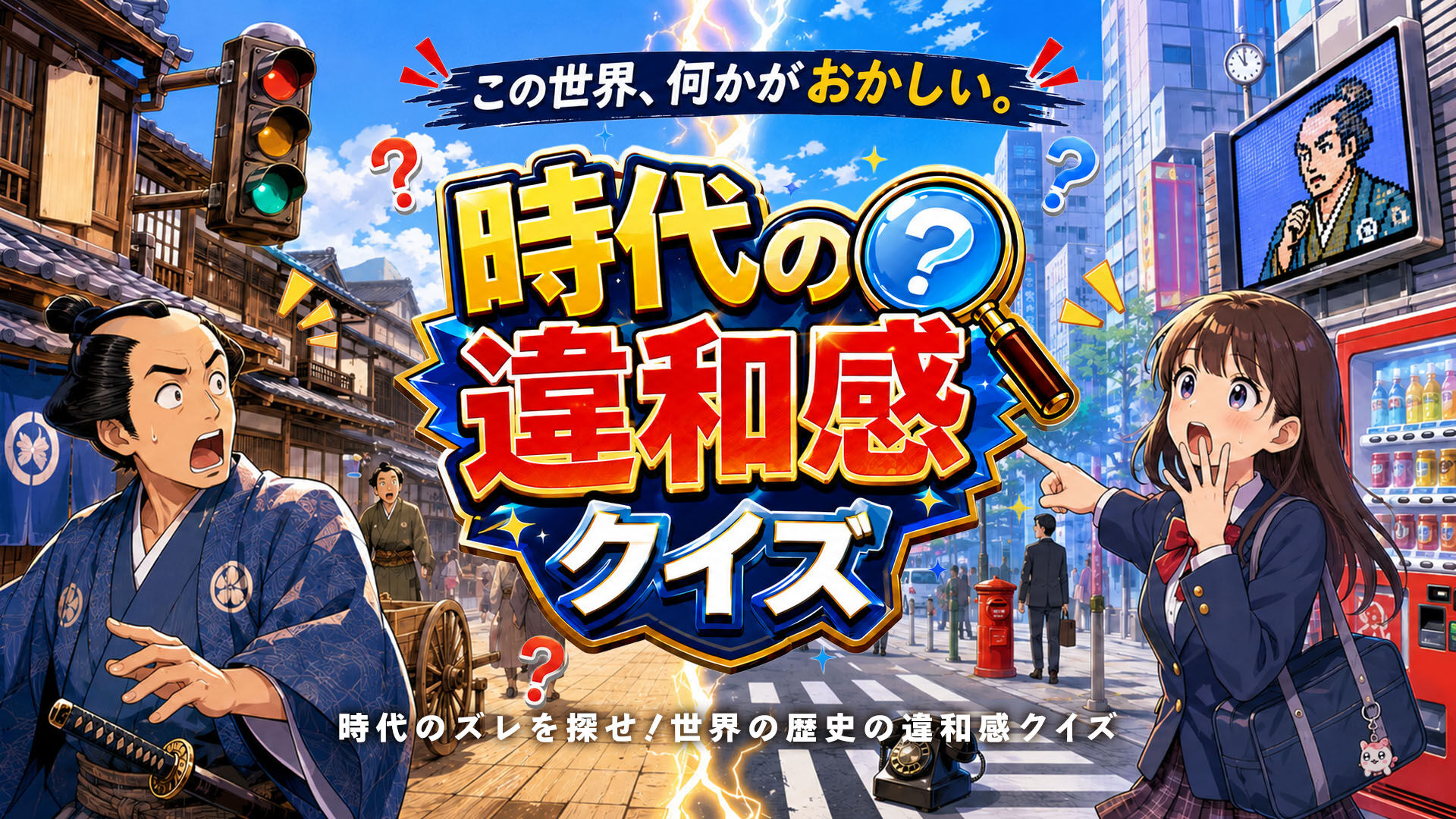 この世界、何かがおかしい。時代の違和感クイズー時代のズレを探せ