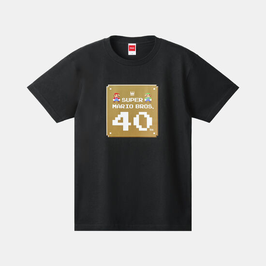 Tシャツ 黒 Super Mario Bros. 40th【Nintendo TOKYO取り扱い商品】