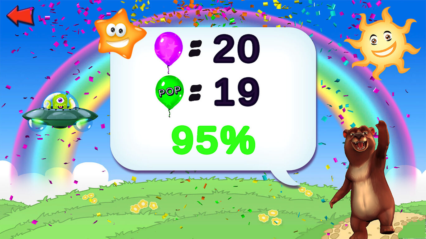 Balloon Pop - 就学前の子供と幼児のための学習ゲーム-14の言語で数字、文字、形、色を学ぶ