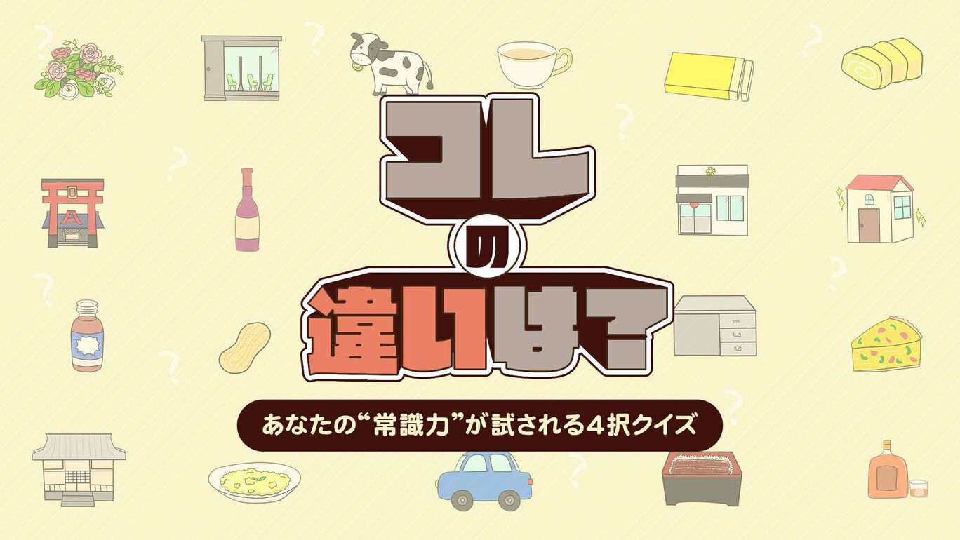 コレの違いは？ーあなたの“常識力”が試される4択クイズー