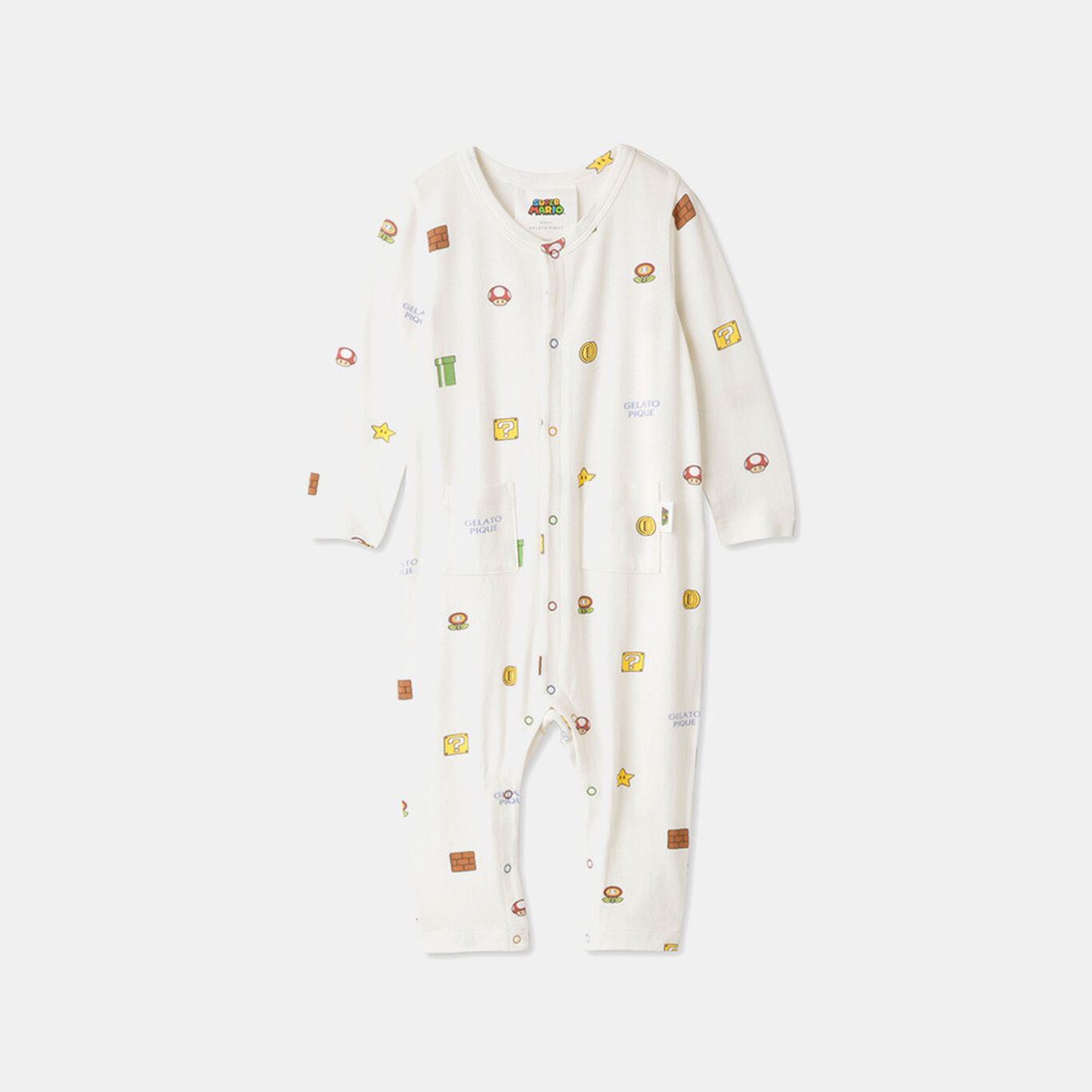 【スーパーマリオ】【ベビー】ロンパース OWHT【SUPER MARIO meets GELATO PIQUE】