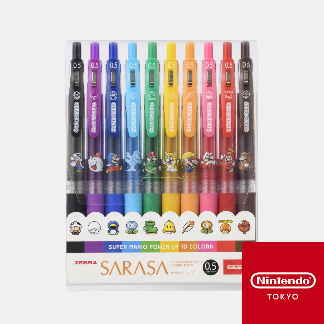 SARASAクリップ 10本セット スーパーマリオ パワーアップ【Nintendo TOKYO取り扱い商品】