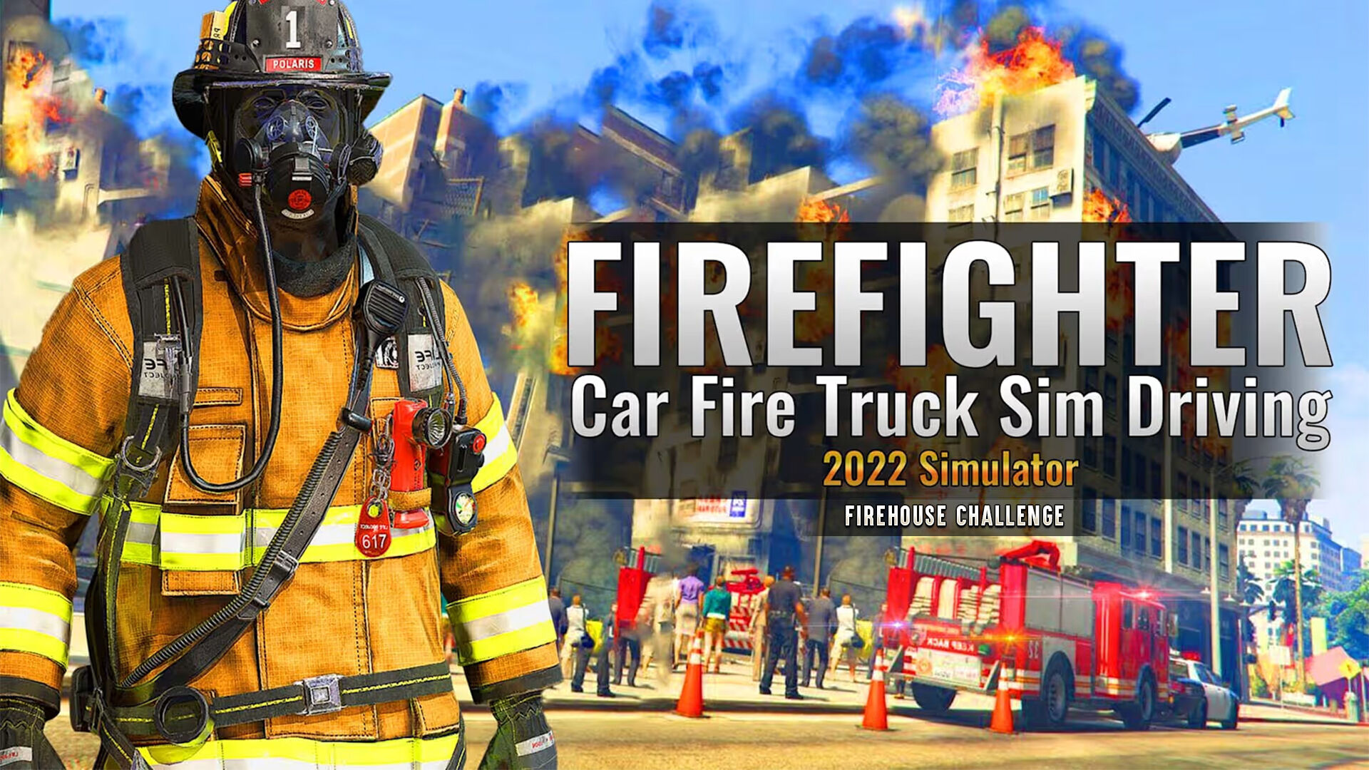 Firefighter:Car Fire Truck Sim Driving 2022 Simulator: Firehouse Challenge
