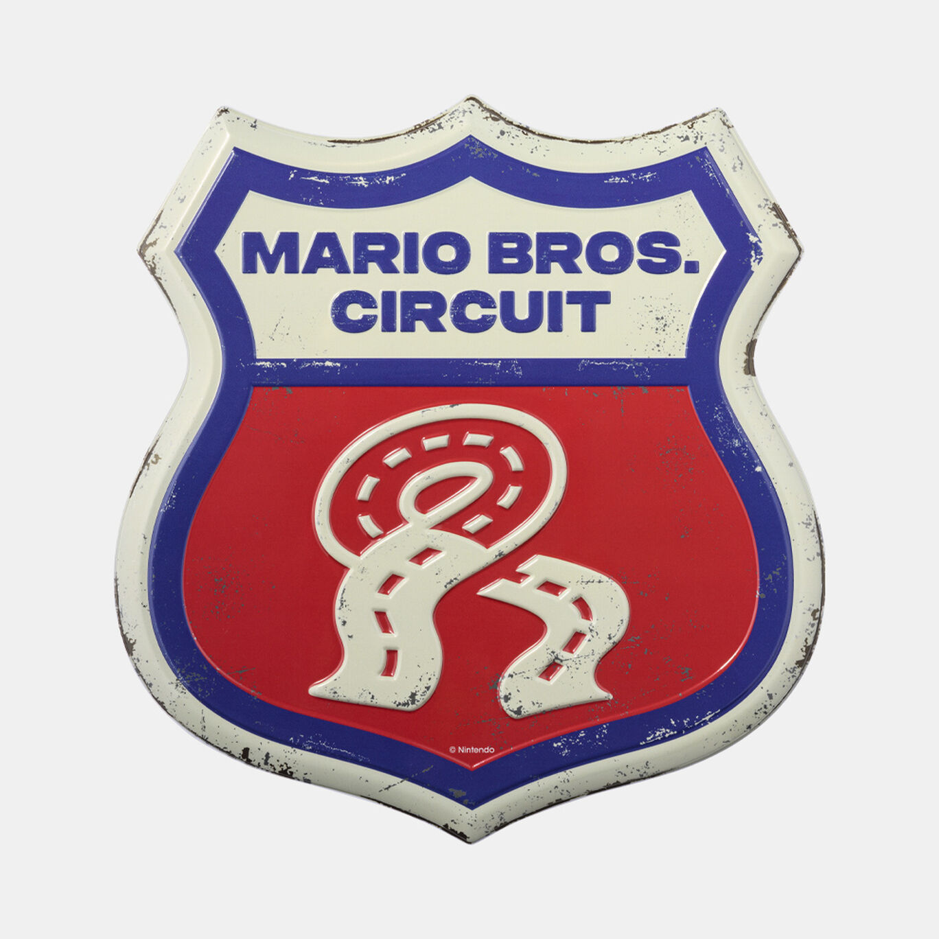 ブリキ風看板 レッド マリオカート ワールド【Nintendo TOKYO取り扱い商品】