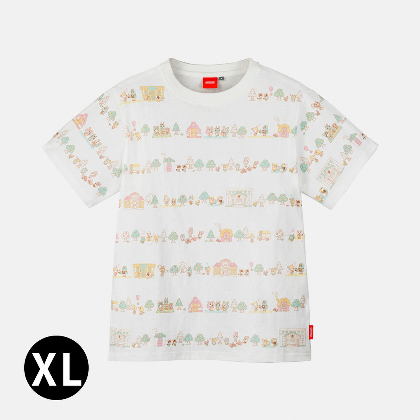 Tシャツ パターン柄 XL どうぶつの森【Nintendo TOKYO/OSAKA取り扱い商品】