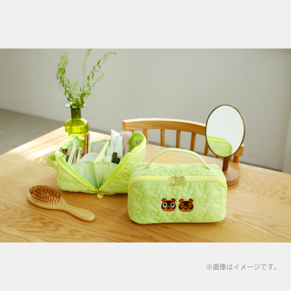 あつまれ どうぶつの森 180度ガバッと開く葉っぱ柄キルティング大容量