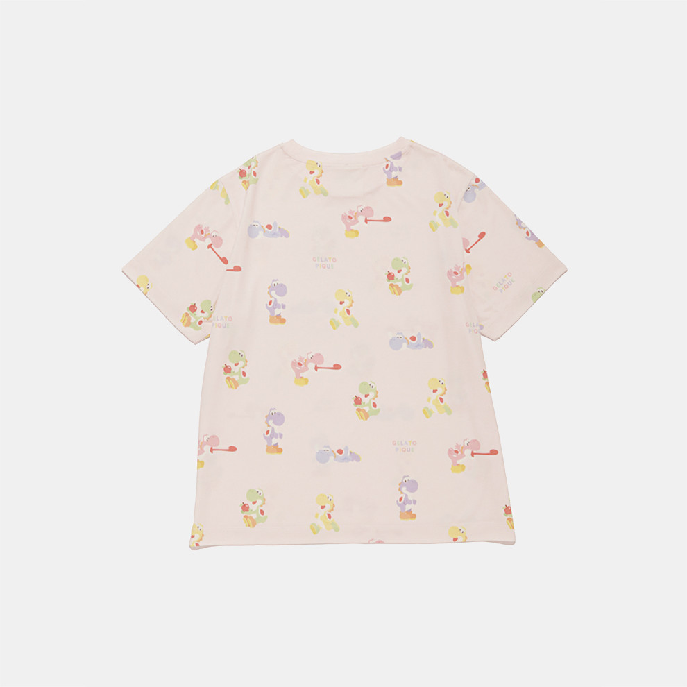 【スーパーマリオ】【レディース】キノピオ＆ヨッシーTシャツ&ロングパンツ スーパーマリオ】【レディース】キノピオ＆ヨッシーTシャツ PNK