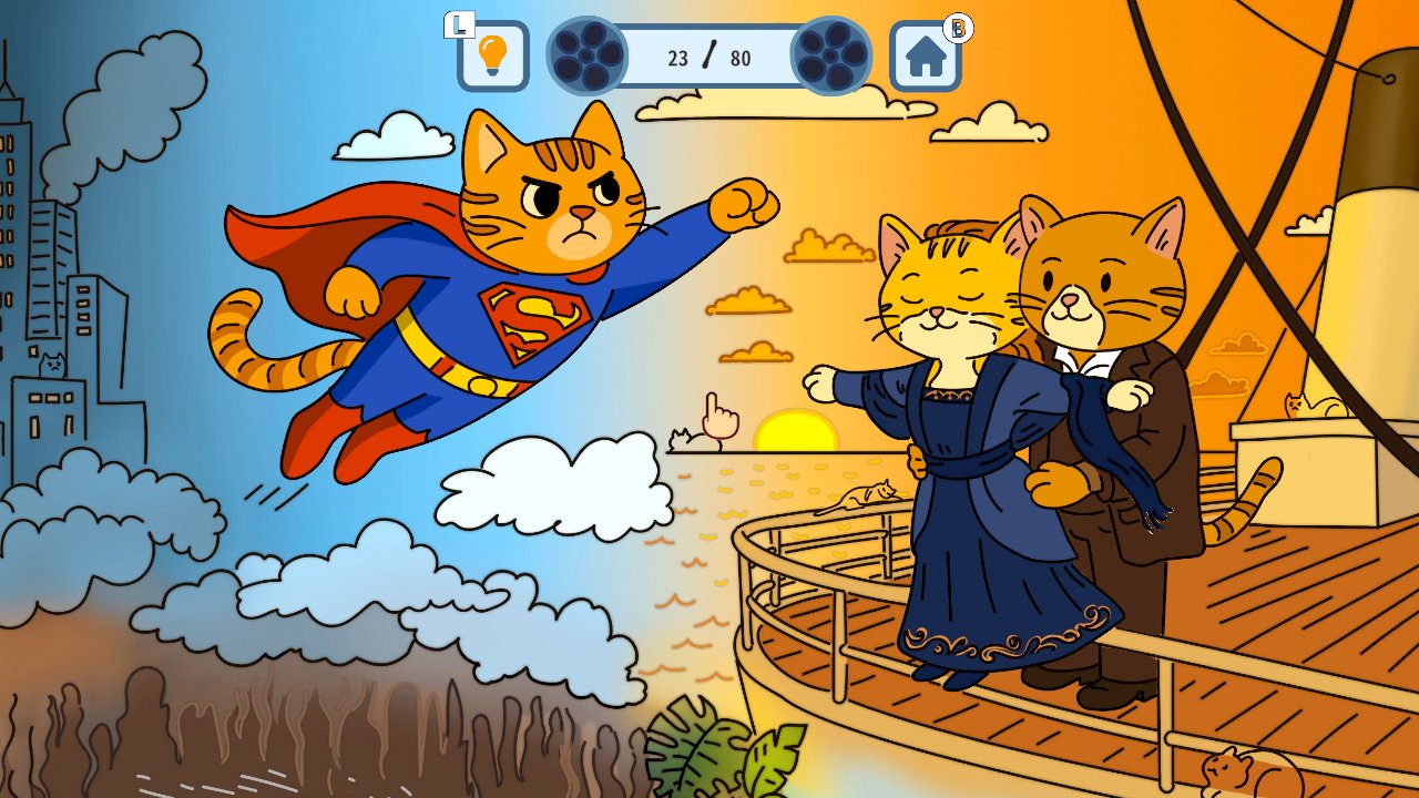 猫の訪問: 映画館へ: Cats Visiting The Cinema