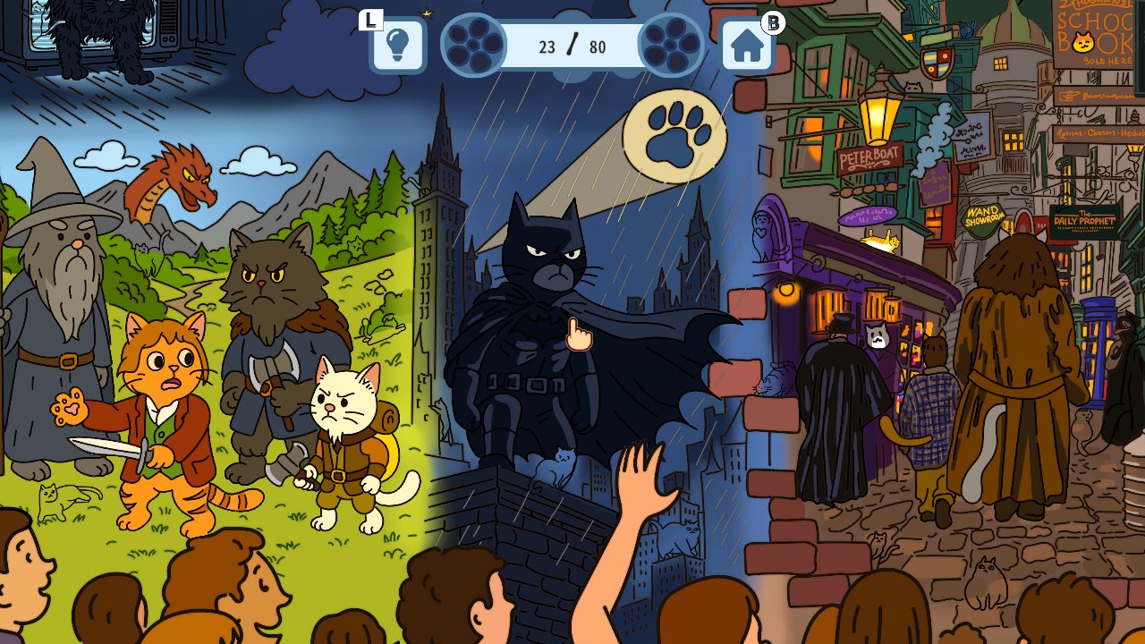 猫の訪問: 映画館へ: Cats Visiting The Cinema