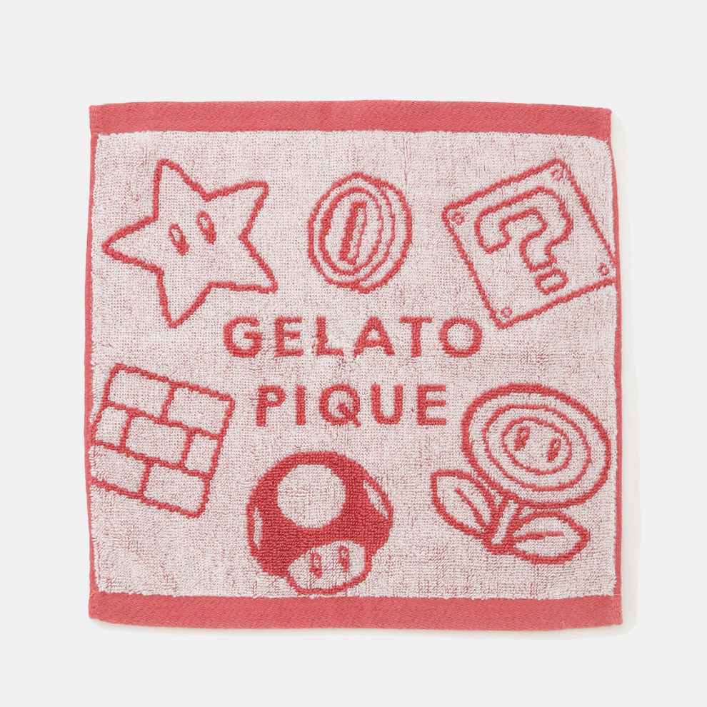 スーパーマリオ】ハンドタオル＆ポーチ RED F【SUPER MARIO meets