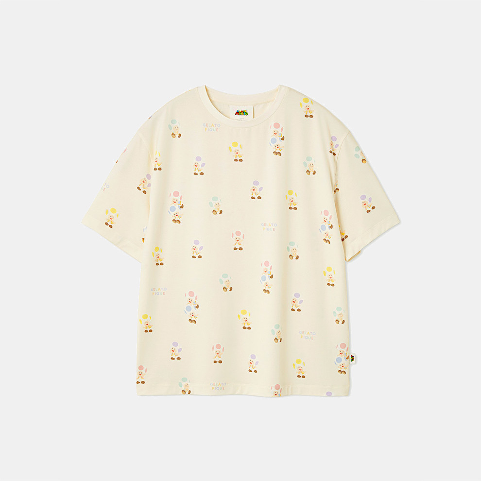 スーパーマリオ】【メンズ】 キノピオ＆ヨッシーTシャツ CRM【 SUPER