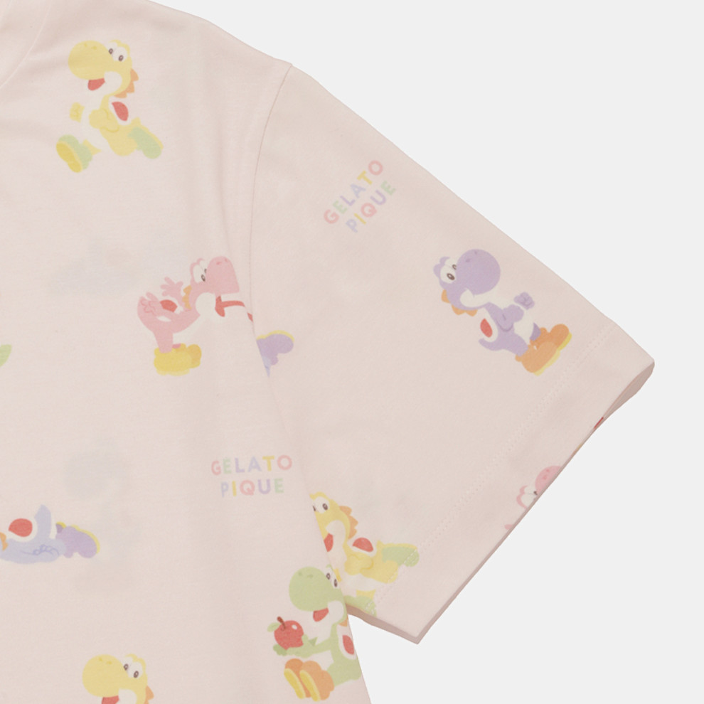 スーパーマリオ】【レディース】キノピオ＆ヨッシーTシャツ PNK