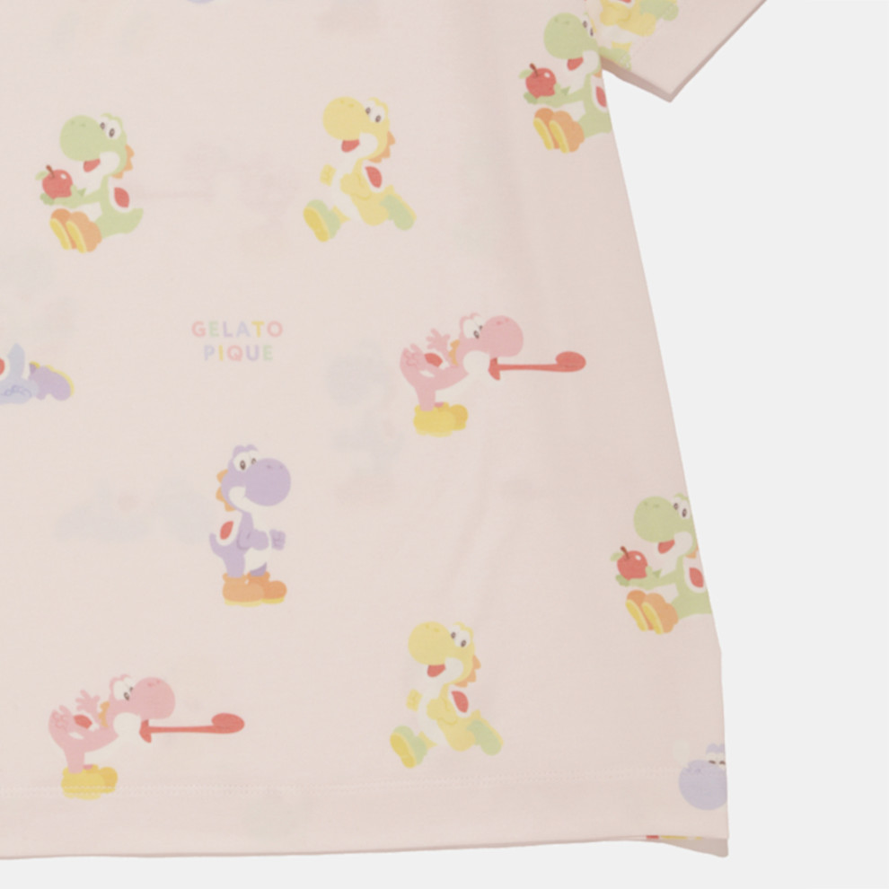 スーパーマリオ】【レディース】キノピオ＆ヨッシーTシャツ PNK