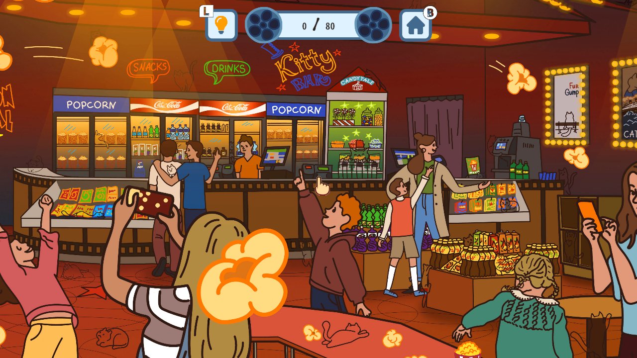 猫の訪問: 映画館へ: Cats Visiting The Cinema