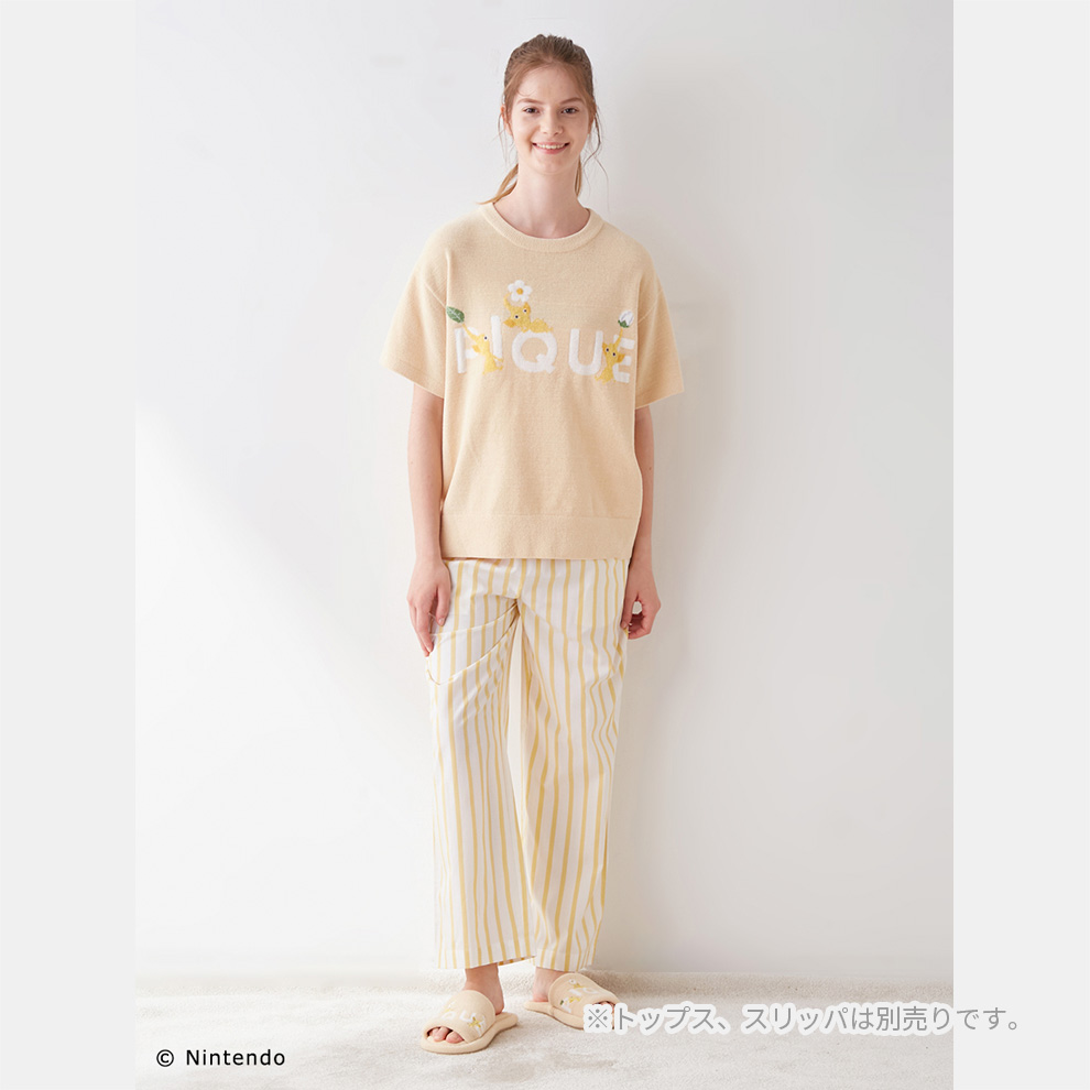 ぱ*ぴ様 【美品】ジェラートピケ×ピクミン ショートパンツセット PIKMIN meets GELATO PIQUE】ストライプロングパンツ YEL | Nintendo Store