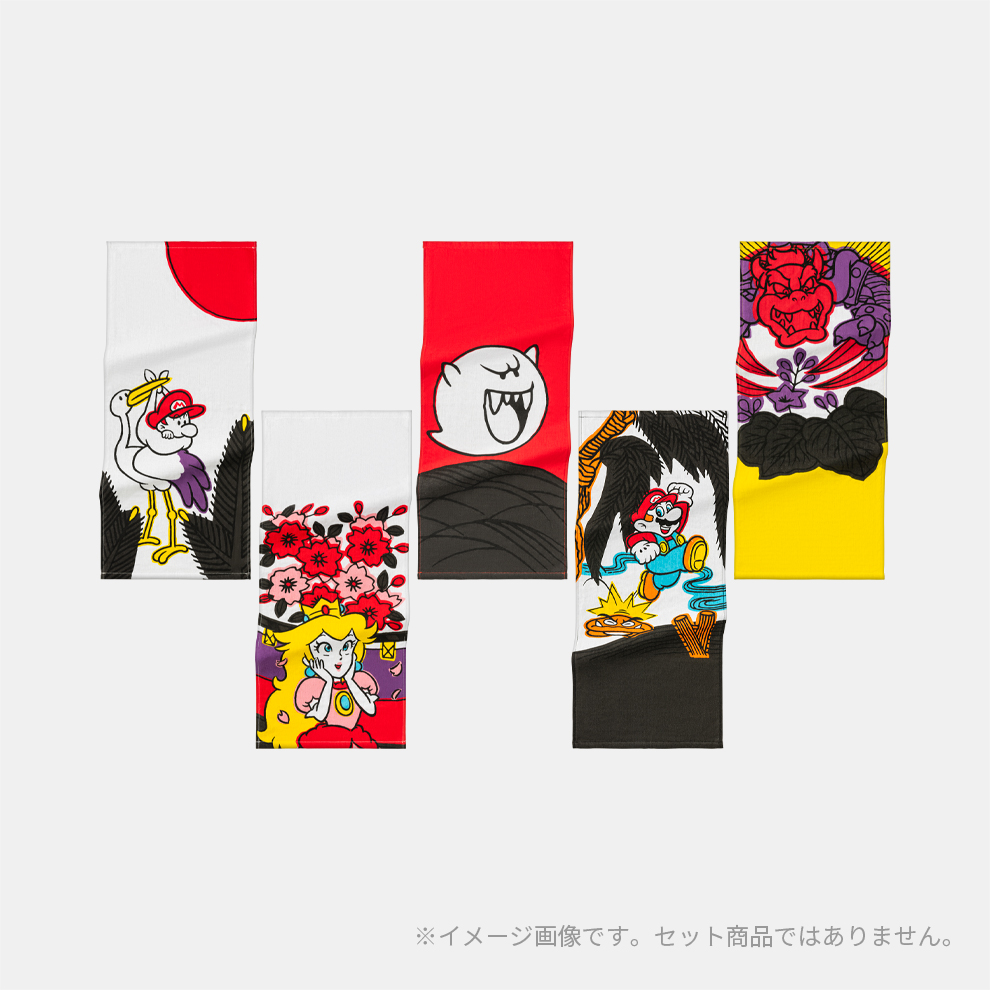 フェイスタオル 十一月 柳 マリオ花札【Nintendo TOKYO取り扱い商品