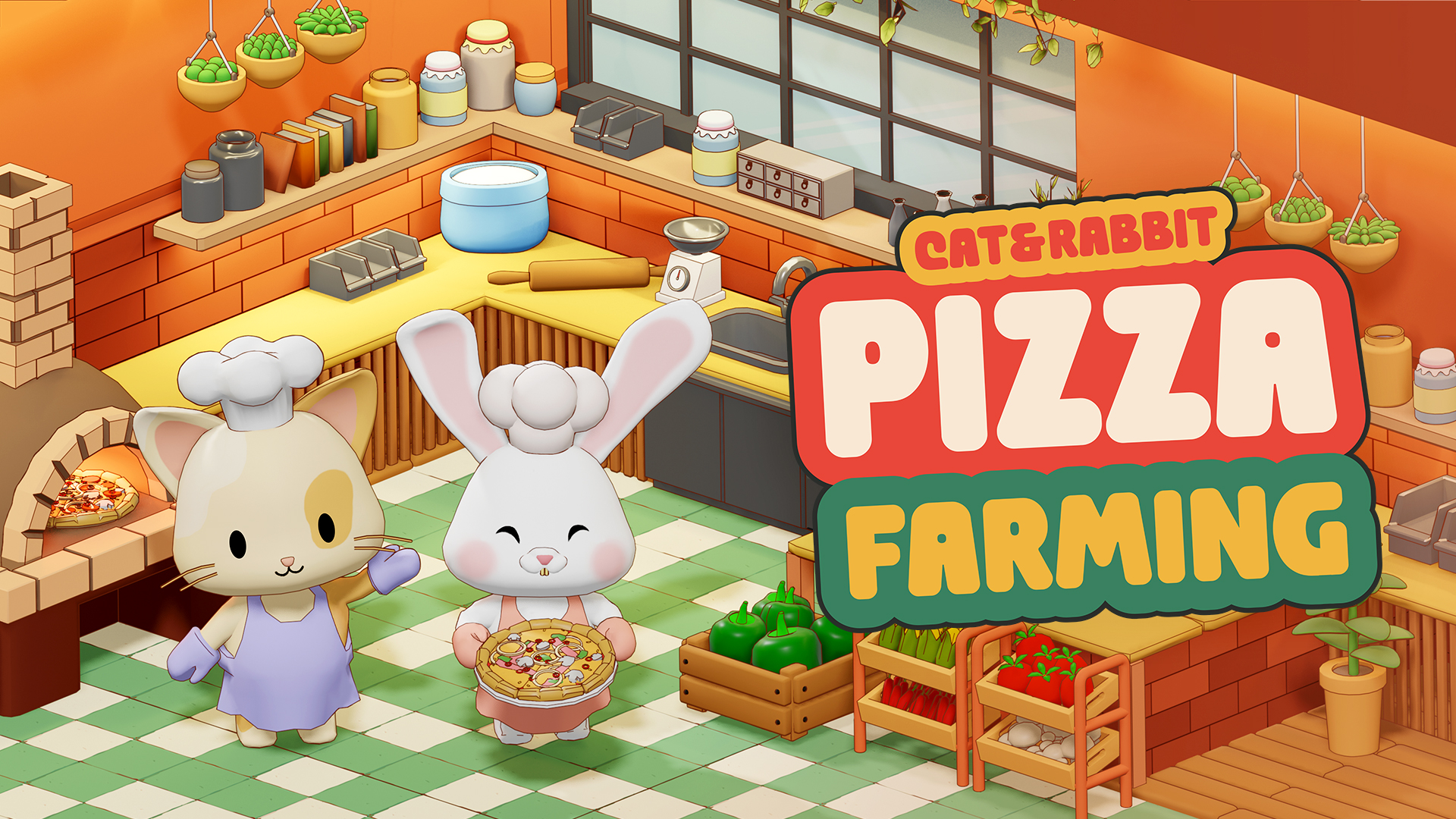 Cat&amp;Rabbit Pizza Farming
