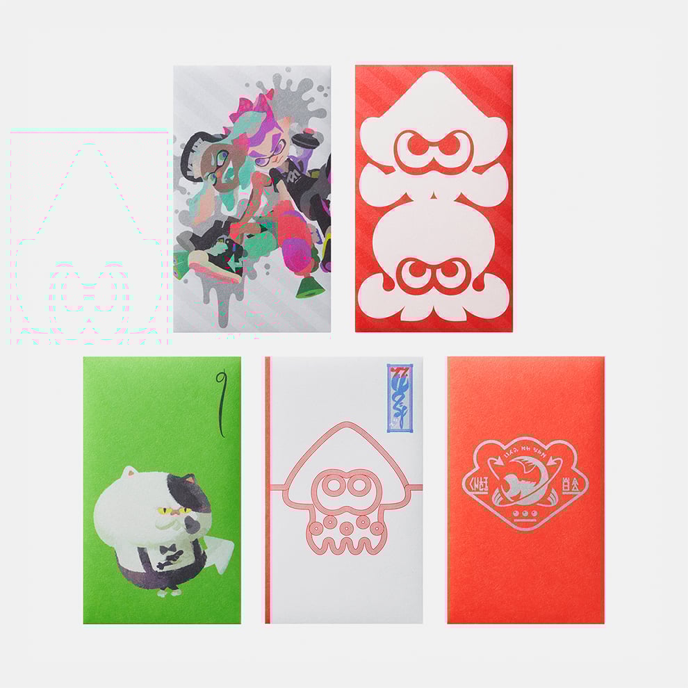 ポチ袋 マリオ ぶつ森 スプラ セット プラチナポイント交換グッズ ポチ袋 スプラトゥーン | My Nintendo Store（マイニンテンドーストア）