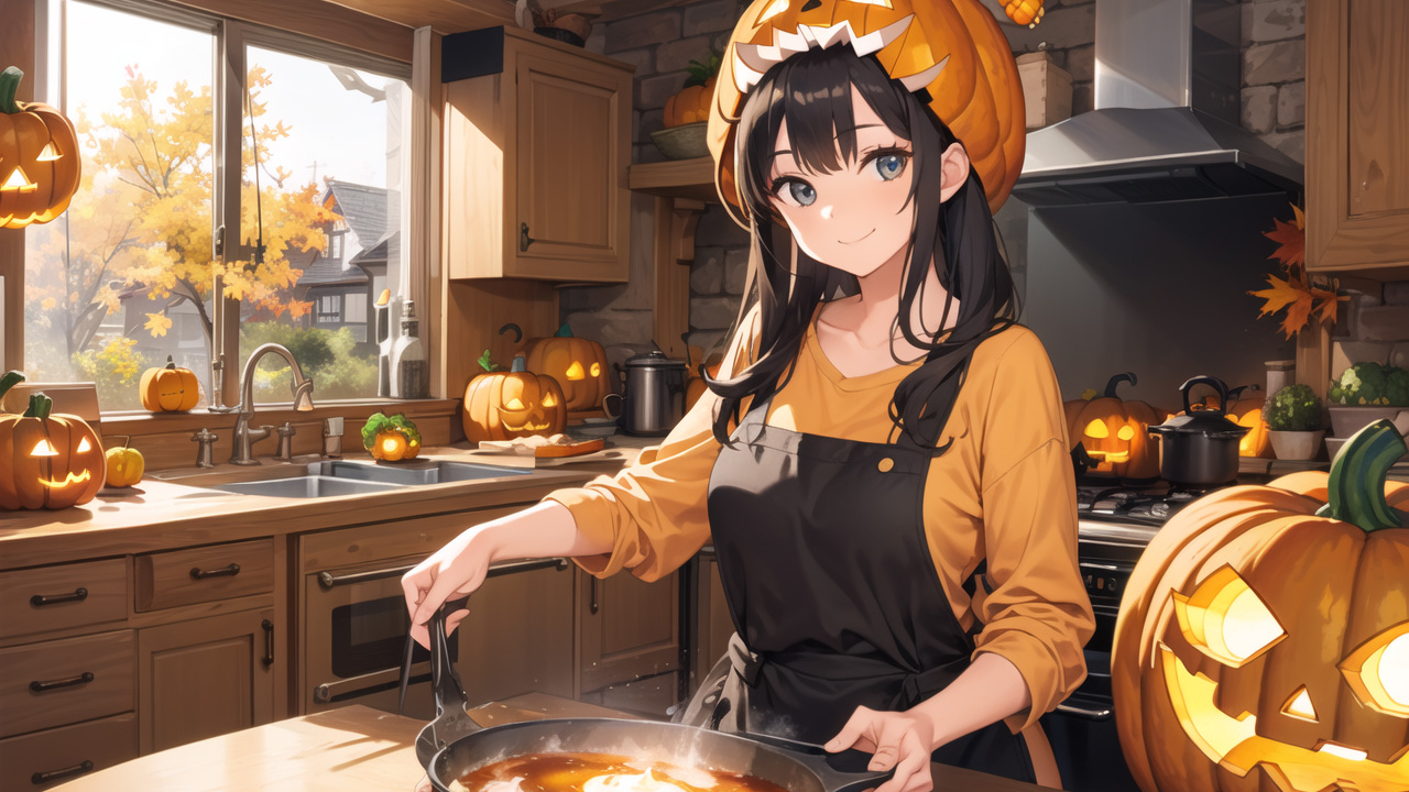 Anime Girls: Puffy Pumpkin
