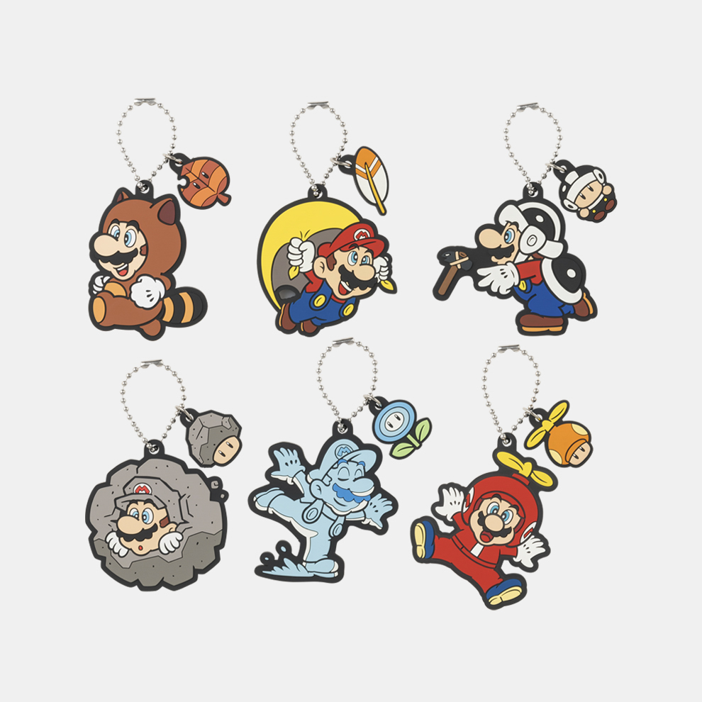 BOX商品】ラバーキーホルダーコレクション スーパーマリオ パワー